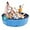 Blue, variant on Foldable Dog Pool, 39" x 12" Kiddie Pool with Hard Plastic, Non-Slip Dog Bath Tub for Outdoor Backyard, Collapsible Dog Swimming Pool for Kids Dogs Pets (Blue)