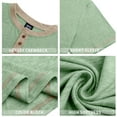 thumbnail image 5 of GENTS BLISS Henley Men Shirts Short Sleeve T shirts for Men Crew Neck Color Block Men Shirts, 5 of 6