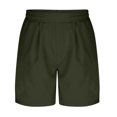 thumbnail image 6 of Dolkfu Women Shorts Casual Wide Leg High Waist Burmuda Shorts Green Elastic Baggy Womens Shorts S, 6 of 8