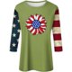 thumbnail image 2 of Camisetas de Manga Corta para las Mujeres Día de la Independencia Patriótica Impresa 3/4 Manga Cuello Redondo, Camiseta Casual para Diarios Y Festivales, 2 of 5