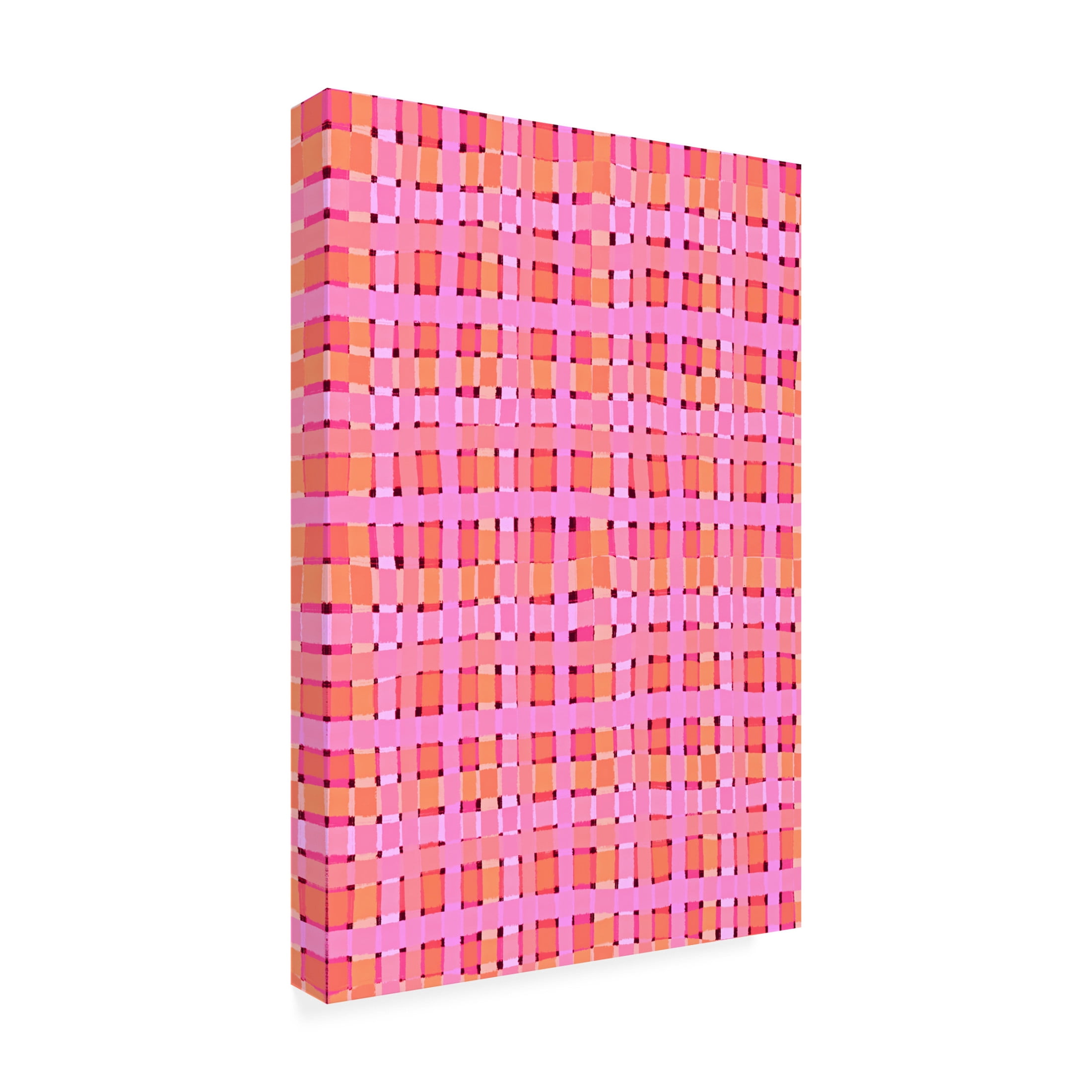 Canvas Wall Art - Treechild 'Pin Squared Pattern' Wall Art for Living Room, Bedroom, or Office D?cor by Trademark Fine Art - 30 x 47 Inches