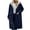 Blue, variant on Lovskoo 2024 Winter Coats for Women Quilted Jacket Fleece Lined Jacket Casual Loose Fashion Solid Color Pocket Zippered Tops Reversible Long Cotton Padded Coat Blue