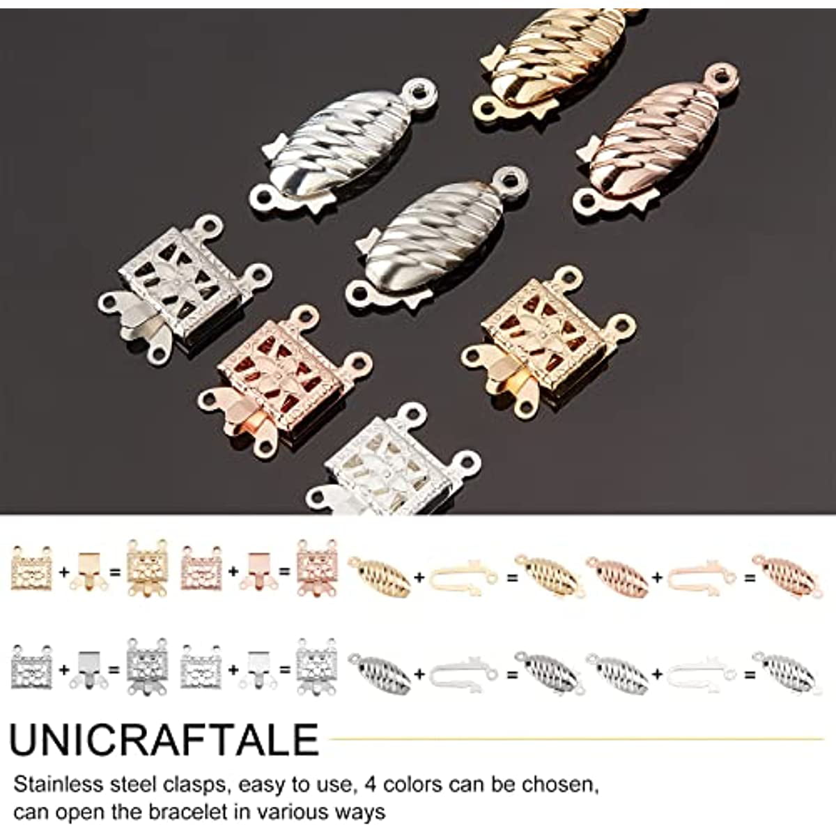 Necklace Connector Layering Magnetic Necklace Clasp Multi Strands Clasps  for Layered Bracelet – the best products in the Joom Geek online store