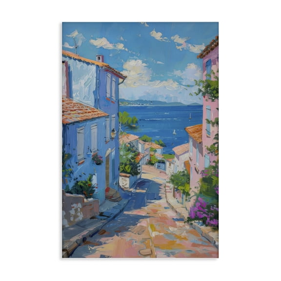 Stupell Industries Traditional Quiet Seaside Town's Path Canvas Art, 16 x 24, by LSR Design Studio