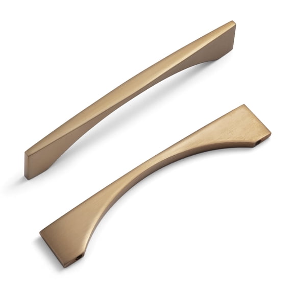 Goo-Ki 5''(128mm) Hole Centers Champagne Bronze Zinc Alloy Cabinet Pulls, Modern Minimalist Style Cabinet Handle for Drawer,Dresser, Cupboard Wardrobe Cabinet, 6 Pack