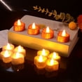 thumbnail image 2 of 12 Pack Battery Operated Tea Light Candles Flickering Flameless LED Candle Lights Realistic Wicks Tabletop Lamp Decoration, 2 of 7