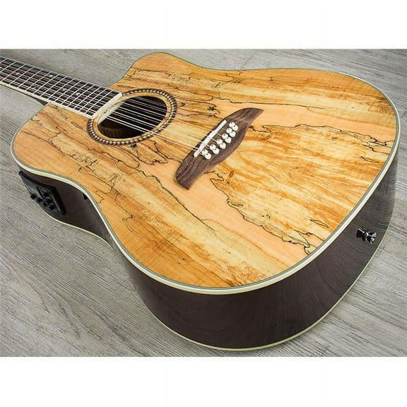 Oscar Schmidt OD312CESM-A-U Dreadnought Electric & Acoustic Spalted Top