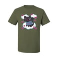 thumbnail image 2 of Wild Bobby, Cute Geek Smart Kitten Cat Wearing Glasses, Animal Lover, Men Graphic Tees, Military Green, Medium, 2 of 3
