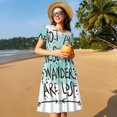 thumbnail image 4 of Kdxio Robe T-Shirt Décontractée pour Femmes Imprimé Pas Tous Ceux Qui Errent Sont Perdus Robe d'Été à Manches Courtes avec Poches, 4 of 6