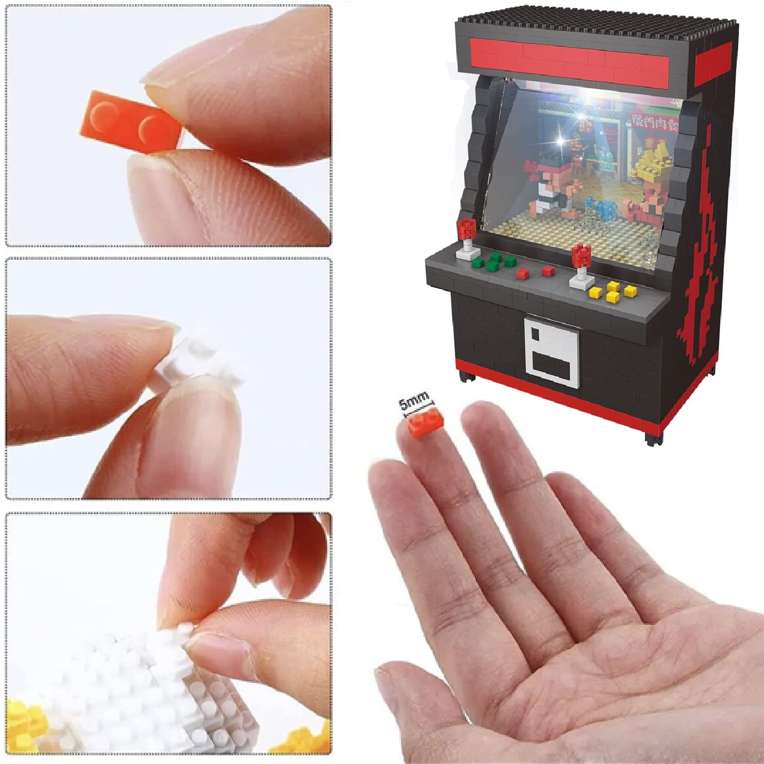 Fighter Game Micro Blocks Sets for Adults and Kids 12+ Building Toys, DIY Bricks Gifts for Boys Girls- Compatible with Nano(1060 Pieces)