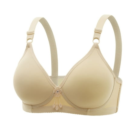 T-Shirt Bra Women Seamless Bra Feature V-Neck Demi & Balconette Bra Style W-241 Yellow XXL