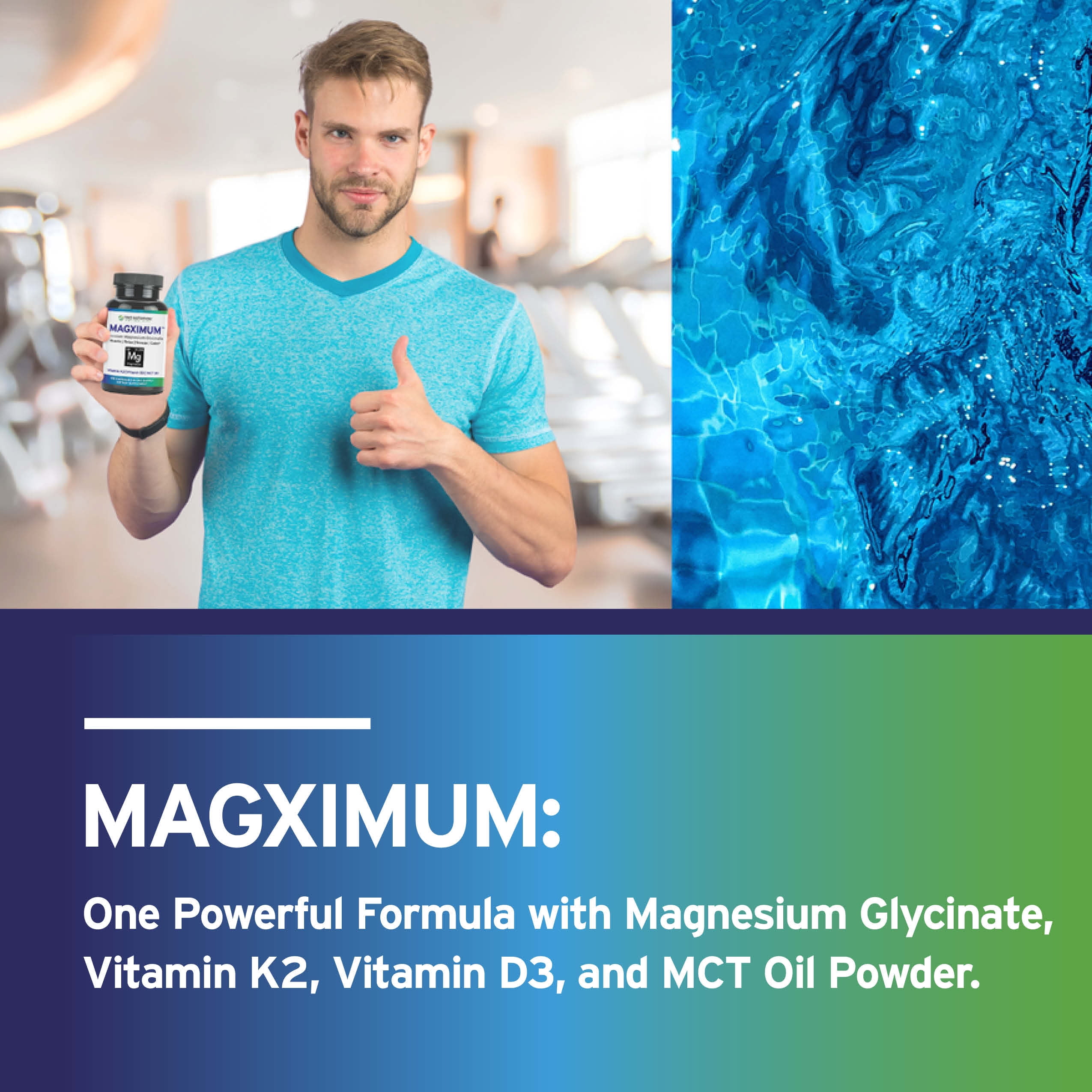 TRIO NUTRITION MagX Magnesium Glycinate, Vitamin D3, Vitamin K2 & MCT Oil | Chelated Magnesium Supplement | Calm, Relaxation & Recovery | Be Well Rested & Start Your Day with Magximum*