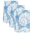 thumbnail image 2 of Blue White Conch Coastal Kitchen Towels Set of 3, Nautical Summer Ocean Absorbent Dish Towels for Kitchen, Microfiber Hand Towel, Quick Drying Tea Towel for Cleaning Decorative Dishcloths, 2 of 7