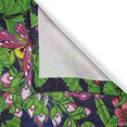 thumbnail image 3 of Ambesonne Flower Kitchen Curtains, Tropical Vivid Petal, 55"x39", Navy Blue Fern Green, 3 of 3