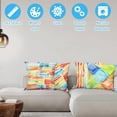 thumbnail image 6 of Boho Throw Pillow Covers 18x18 Set of 4, Monaco Rug Persian Carpet Decorative Pillows Covers for Couch, Sofa Pillows Case for Living Room, Bohemia Ethnic Style Sofa Cushion Case (18x18 inch), 6 of 6