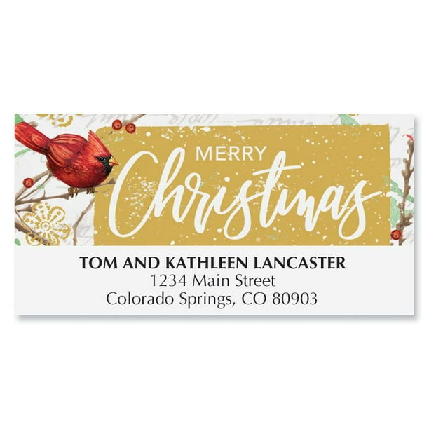 Christmas Birds Deluxe Address Labels by Tim Coffey - Set of 48, Large  Self-Adhesive, Flat-Sheet Christmas Labels