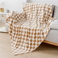 thumbnail image 7 of Astarin Checkered Throw Blanket, Twin Size Dark Gray Blankets & Throws for Couch/Beds, Fuzzy and Cozy Blanket, 60x80 inches, 7 of 7