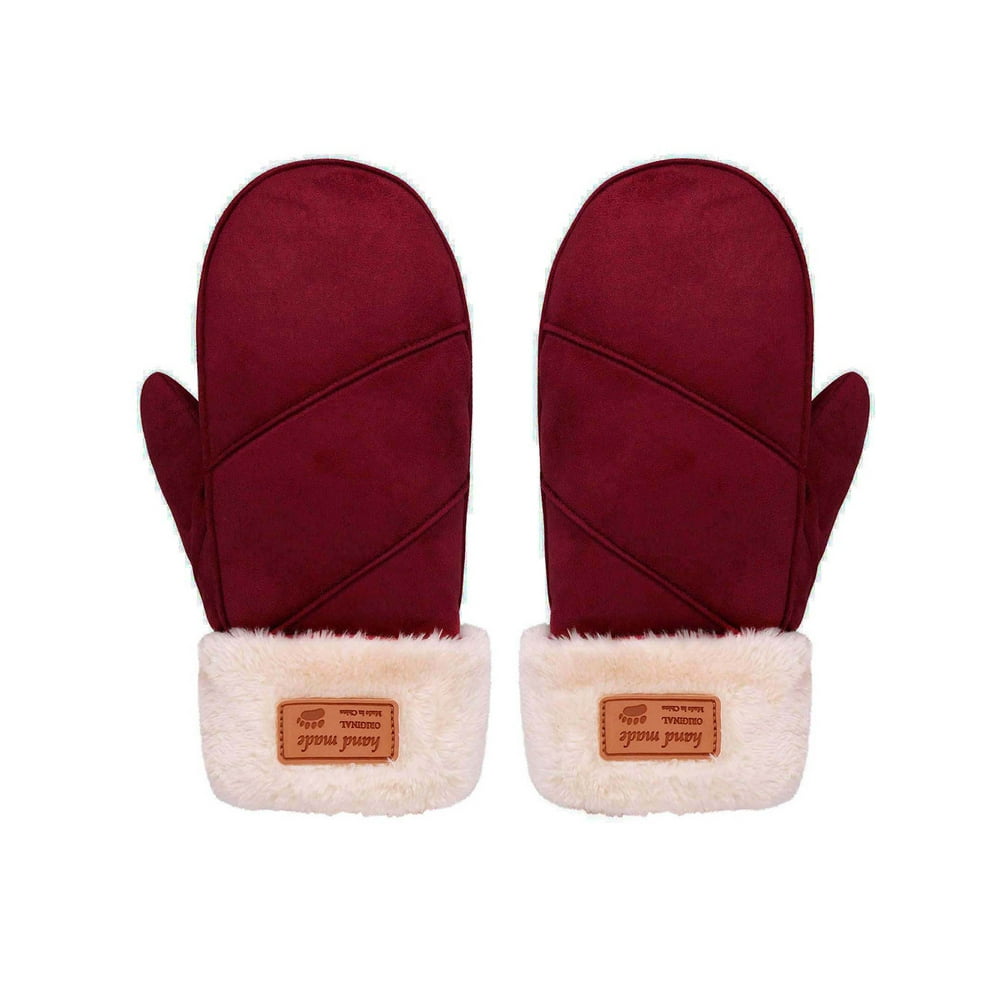 sherpa lined mittens