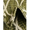 thumbnail image 3 of Unique Loom Outdoor Trellis Collection Area Rug - Gitter (4' 1" Round Green/Ivory), 3 of 6