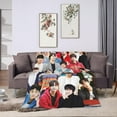 thumbnail image 4 of AHN Hyo seop Blankets Soft and Comfortable Warm Woollen Throw Blanket Beach Blanket Carpet Rug Decoration Gift for Yoga Picnic Room Dormitory Sofa Bed Camping Travel All Season, 4 of 9