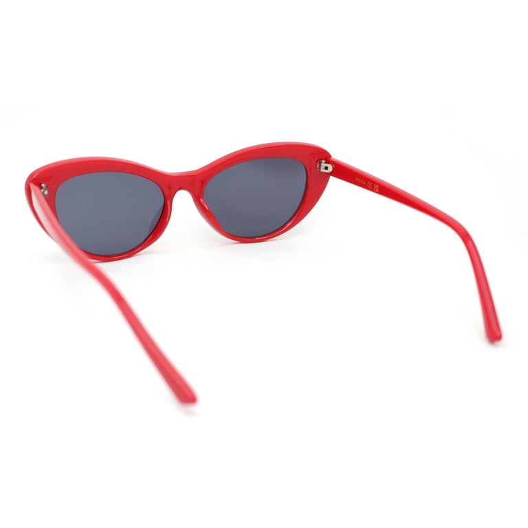 Womens Classic Iconic Pin Up Girl Cat Eye Sunglasses Red