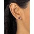 thumbnail image 4 of PalmBeach Jewelry Princess-Cut Simulated Birthstone Jewelry Set in .925 Sterling Silver, 4 of 5