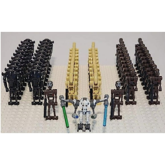 63 Pcs Sci-Fi Droid Battle Soldiers Building Blocks Set, Action Figure Toy Pack with General & Droideka Models, Creative Gift for Kids