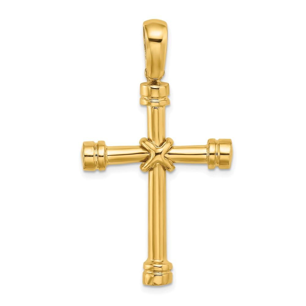 Details about / 10KT Yellow White Gold Cross Religious Charm Pendant Mens Womens Small Tiny