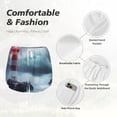 thumbnail image 6 of Lsque Lighthouse in a Stormy Sea Printed Women's Running Shorts with Liner Pockets,Elastic Quick Dry Workout Athletic Gym Yoga Shorts,Womens High Waist Shorts-Small, 6 of 9