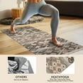 thumbnail image 4 of Brown Geometric Diamond Heart Pattern Hot Yoga Mat Towel Non Slip for Hot Yoga - Quick-Drying Yoga Mat Cover with 4 Corner Pockets with Travel Bag - Hot Yoga Towel Non Slip 70"x26", 4 of 6
