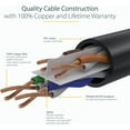 thumbnail image 4 of StarTech 25ft CAT6 Ethernet Cable - Black CAT 6 Gigabit Ethernet Wire -250Mhz 100W PoE RJ45 UTP Molded Network Patch Cord with Strain Relief (C6PATCH25BK), 4 of 11