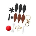 thumbnail image 2 of Rongfmy DIY Sewing Keychain Kit Colorful Car Key Chain Party Favors Bag Charm Making Black and Brown, 2 of 9