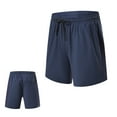 thumbnail image 2 of WREESH Men's Athletic Shorts Outdoor Workout Shorts Running Shorts Lightweight Gym Shorts Sports Short Pants Navy, 2 of 5