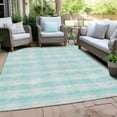 thumbnail image 6 of Addison Rugs Chantille Indoor/Outdoor Transitional Plaid Aqua Washable Rectangle Rug, 5' x 7'6", 6 of 6