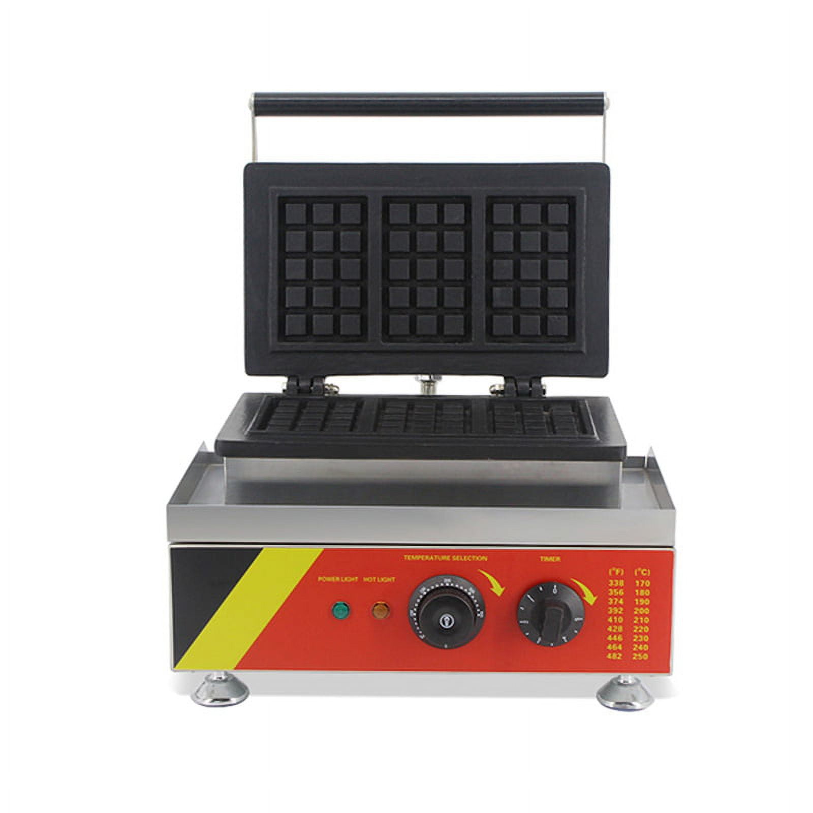 TECHTONGDA Electric Square Waffle Maker Baker Machine Stainless Steel Iron Food Stove 3pcs