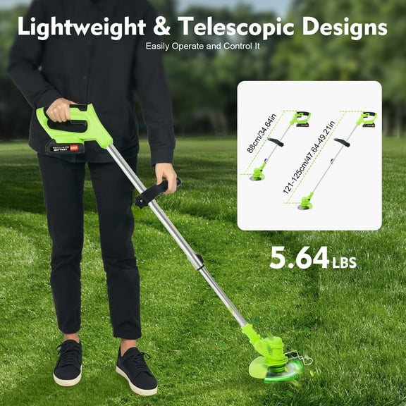 88*16*9.5cm 1300 mAh Weed Trimmer Corded Electric Electric Grass TrimmerBattery Powered Electric Weed Cutter
