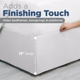 thumbnail image 6 of Martex King Bed Skirt | Inverted Pleat Microfiber | 15" Drop Easy Care | White, 6 of 8