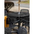thumbnail image 5 of Outdoor Tablecloth with Umbrella Hole for Patio/Picnic/Party/Camping, Black White Striped Waterproof Table Cloth Square Cover Washable, Modern Abstract Art Lines Stripes (54"x 54"), 5 of 9