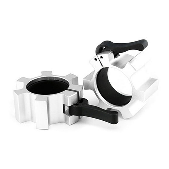2 uds. Cerradura de Collar de barra de 50mm, cerraduras de liberación rápida de aleación de aluminio, Clips de Collar para entrenamiento físico, culturismo, Plata YUNYI BRAND  Deportes