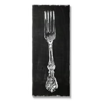 Stupell Industries Vintage Stenciled Fork Kitchen Cutlery Utensil Graphic Art Gallery Wrapped Canvas Print Wall Art, Design by Carol Robinson