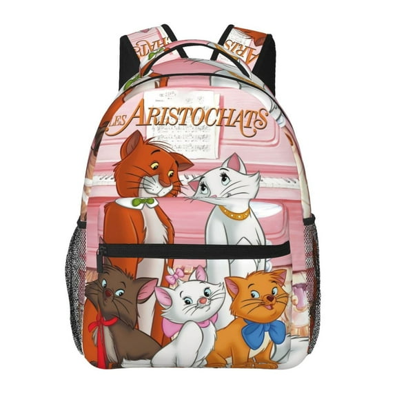 Aristocats Backpack Cute Printed Lightweight Casual Unisex Laptop Computer Bookbag School Hiking Work Business Travel Daypacks Gifts