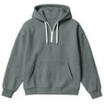 thumbnail image 4 of LEKDFST Quarter Zip Pullover Men Waffle Hoodies Oversized Sweatshirt Long Sleeve Casual Pullover Hoodie with Pocket Grey XS, 4 of 4