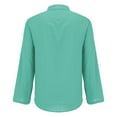 thumbnail image 6 of Ahuyic Womens Plus Size Top, Casual Long Sleeve Blouse For Autumns And Winter, Womens Fashion Solid Button Shirt Long Sleeve T-shirt Blouse Tops With Pocket, 6 of 8
