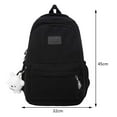 thumbnail image 2 of POINTERTECK Casual Book Bags Large Capacity Woman Backpack Simple for Outdoor Sport (Black), 2 of 8