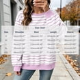 thumbnail image 3 of Hurxie Oversized Sweatshirt for Women Crewneck Striped Shirt Long Sleeve Tops Pullover Womens Fall Fashion, 3 of 8