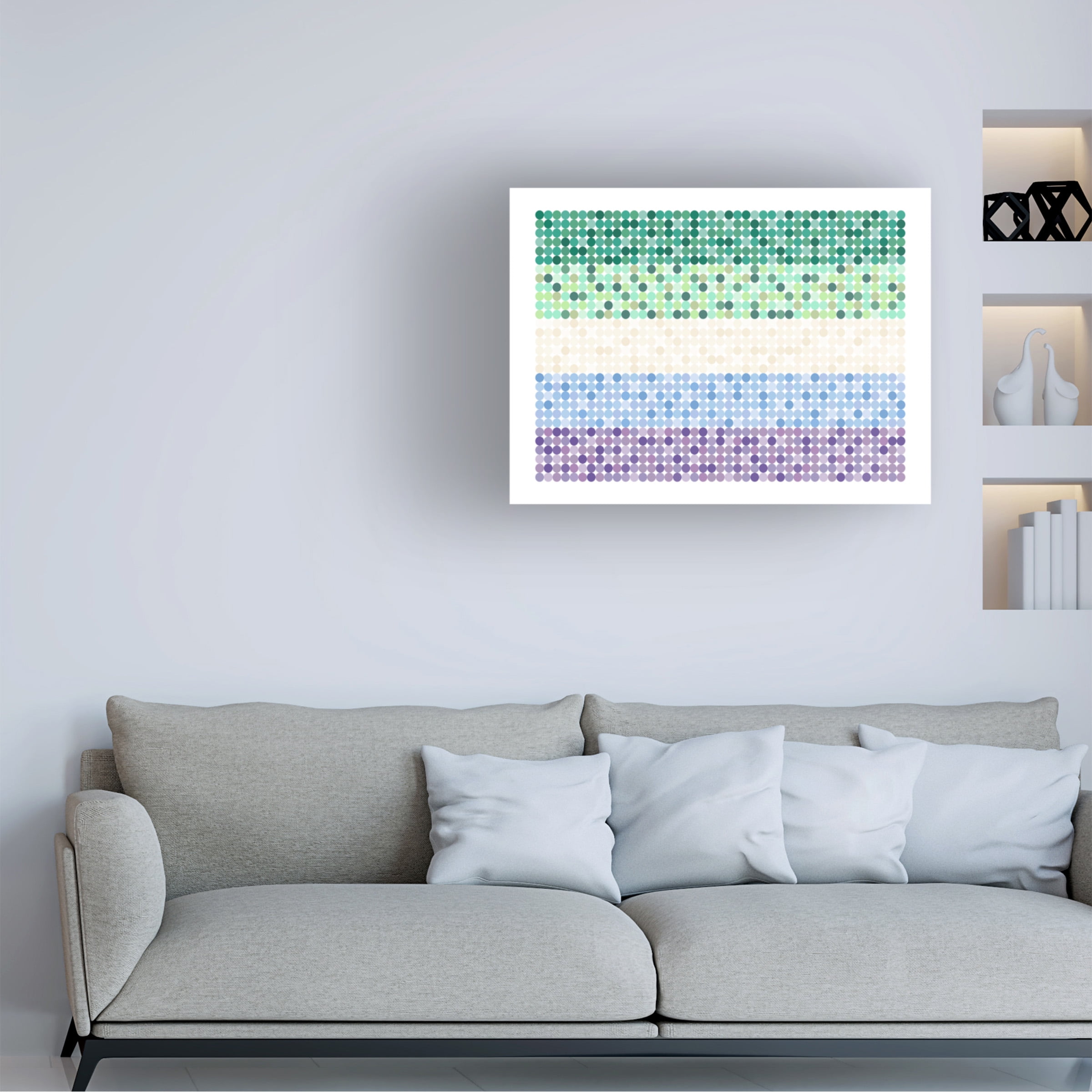 Canvas Wall Art - Tom Quartermaine 'Abstract Circle Gay Man Pride Flag' Wall Art for Living Room, Bedroom, or Office DÃ©cor by Trademark Fine Art - 24 x 18 Inches