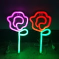 thumbnail image 4 of Sunjoy Tech Neon Light Colorful Rose Flower LED Wall Hanging Neon Sign Home Decoration Christmas Gift for Room, 4 of 8