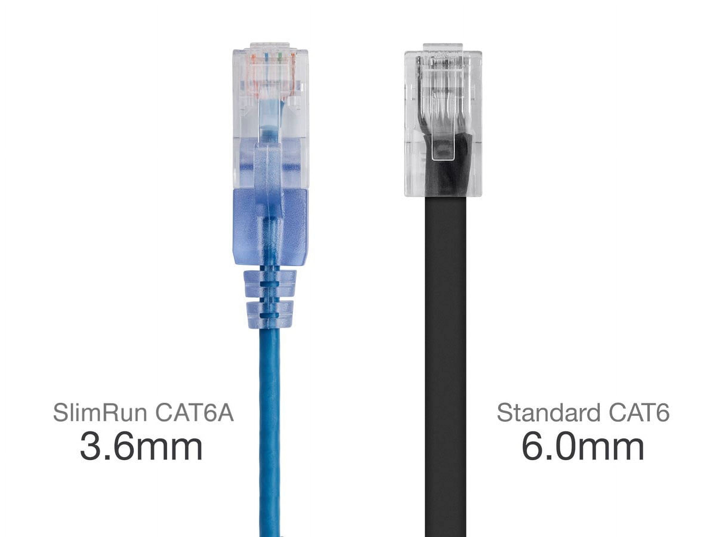 Monoprice 10-Pack SlimRun Cat6A Ethernet Network Patch Cable 5ft Blue