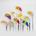thumbnail image 4 of jinwen 10 Pcs Couvre-Chef Couvre-Chef de Club Imperméable Couvre-Chefs de Golf à Semelles Compensées 4-9, X, P, A, Doré, 4 of 9