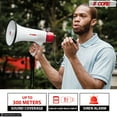 thumbnail image 5 of 50W Rechargeable Megaphone with 300M Range, Siren & Recording, USB/SD Input – Portable Bullhorn for Cheer, Events, and Emergencies, 5 of 10